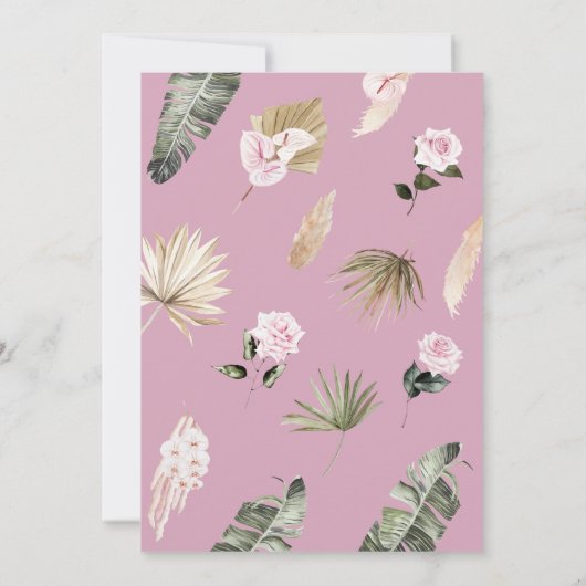 Invitation Baby shower Safari Boho Rose (Dos)