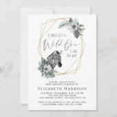 Invitation Baby shower Safari Boho Zebra Watercolor (Devant)