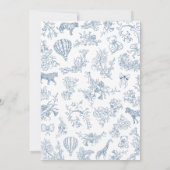 Invitation Baby shower Safari Boy Blue Chinoiserie (Dos)