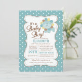 Invitation Baby shower Safari de la Jungle de Lion Cute Invit (Debout devant)