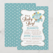 Invitation Baby shower Safari de la Jungle de Lion Cute Invit (Devant / Derrière)