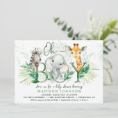 Invitation Baby shower Safari garçon (Debout devant)