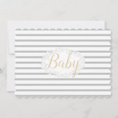 Invitation Baby Shower Safari Genre Neutre Zèbre (Dos)