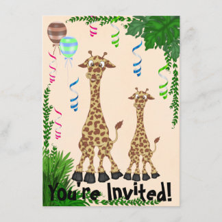 Invitation Baby shower Safari Giraffe