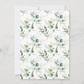 Invitation Baby shower Safari Gold Green Foliage (Dos)