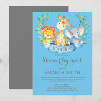 Baby shower Safari Jungle Boy par mail