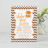 Invitation Baby shower Safari Jungle Moderne (Debout devant)