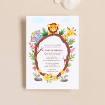 baby shower safari jungle pour bébés animaux migno