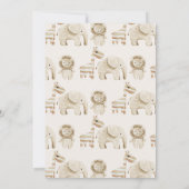 Invitation Baby shower Safari moderne beige Wild One (Dos)