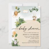 Invitation Baby shower Safari moderne Boy (Devant)