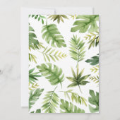 Invitation Baby shower Safari nature Animaux (Dos)