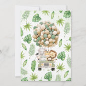 Invitation Baby shower Safari Truck Balloon (Dos)