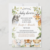 Invitation Baby shower Safari virtuel (Devant)