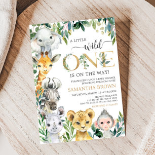 Invitation Baby shower Safari Wild One