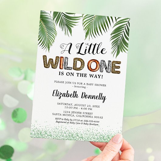 Invitation Baby shower Safari Wild One