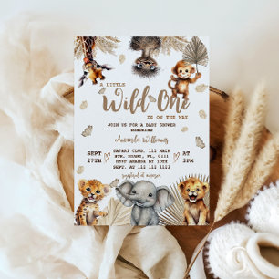 Invitation Baby shower Safari Wild One