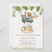 Invitation Baby shower Safari Wild One (Devant)