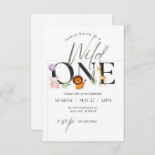 Invitation baby shower safari wild one (Devant / Derrière)