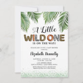 Invitation Baby shower Safari Wild One (Devant)