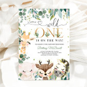 Invitation Baby shower Safari Wild One Jungle