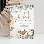 Invitation Baby shower Safari Wild One Jungle