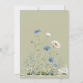 Invitation Baby Shower Sage Gingham Forêt Écureuil (Dos)