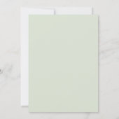 Invitation Baby shower Sage Green Toile et Bow (Dos)