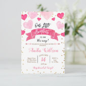 Invitation Baby shower Saint-Valentin Notre Petit Chéri (Debout devant)