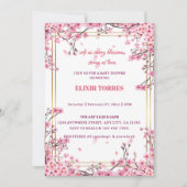 Invitation Baby shower Sakura Soft Cherry Blossom (Devant)