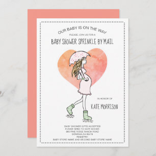 Invitation Baby shower Saupoudré par courrier