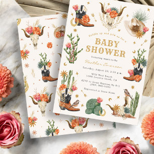 Invitation Baby shower sauvage de l'Ouest