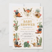 Invitation Baby shower sauvage de l'Ouest (Devant)