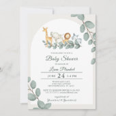 Invitation Baby shower sauvage Jungle Safari (Devant)