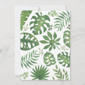 Invitation Baby shower sauvage Safari Jungle tropical verdure (Dos)
