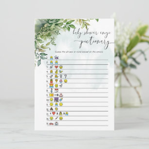 Invitation Baby shower Sayers Picture Quiz Jeu