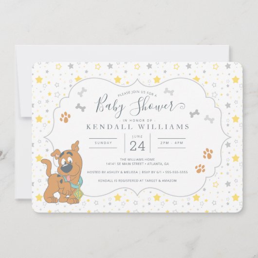 Invitation Baby shower Scooby-Doo (Devant)