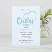Invitation baby shower, Script cardiaque bébé (Debout devant)