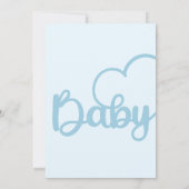 Invitation baby shower, Script cardiaque bébé (Dos)