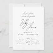 Invitation Baby shower | Script cursif (Devant)