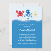 Invitation Baby shower Sea Creatures (Devant)