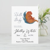 Invitation baby shower Sea Otter (Debout devant)