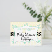 Invitation baby shower - Sexe inconnu (Debout devant)