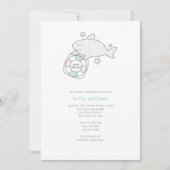 Invitation Baby shower Shark Ahoy (Devant)