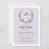Invitation Baby shower Sibérien Husky Chig (Devant)