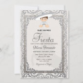 Invitation Baby shower Silver Charro Fiesta (Devant)