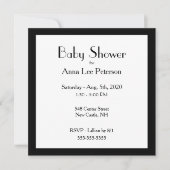 Invitation Baby shower simple (Devant)