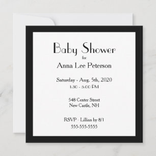 Invitation Baby shower simple