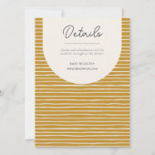 Invitation Baby shower simple à bande (Dos)