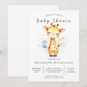 Invitation Baby shower simple à imprimer (Devant / Derrière)