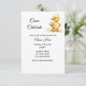 Invitation Baby shower simple à l'aquarelle (Debout devant)